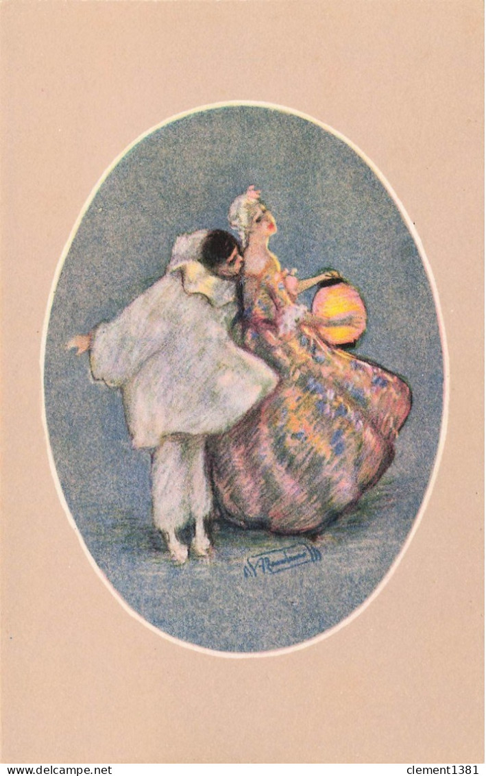 Illustrateur Illustration Adelina Zandrino Pierrot Musicien Danseur Serie 5-3 - Zandrino