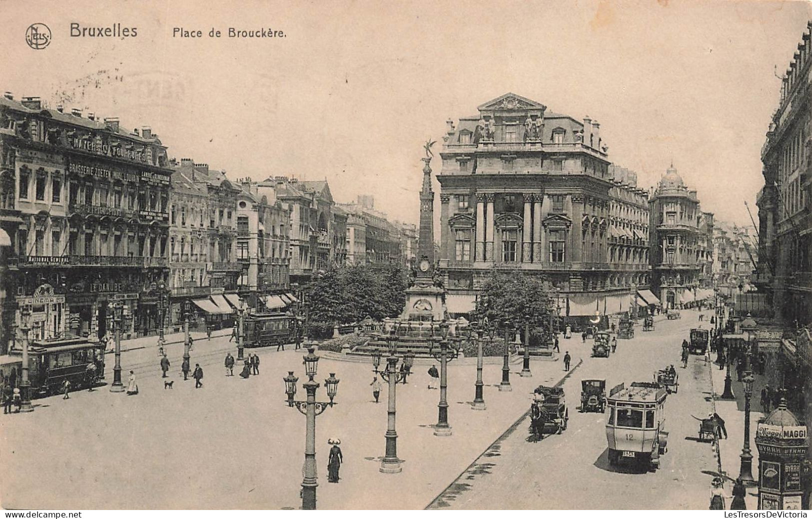 BELGIQUE - Bruxelles - Place De Brouckère - Carte Postale Ancienne - Marktpleinen, Pleinen