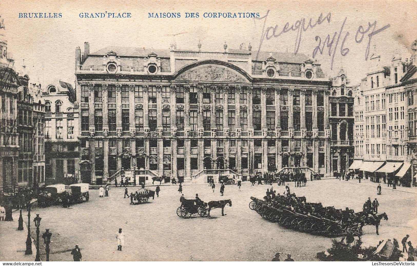 BELGIQUE - Bruxelles - Grand'place - Maisons Des Corporations - Carte Postale Ancienne - Squares