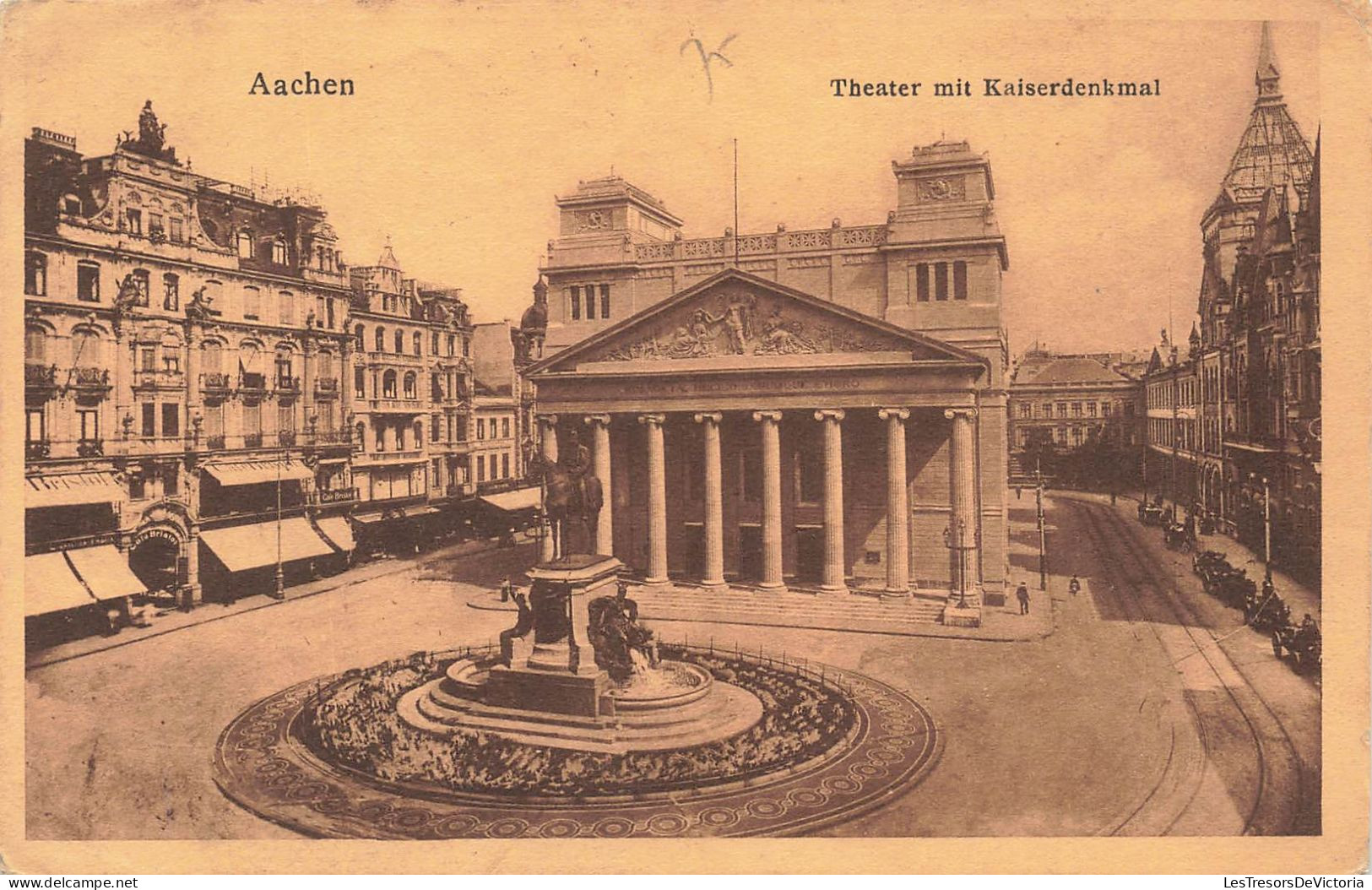 ALLEMAGNE - Aachen - Théâtre Avec Monument Impérial - Carte Postale Ancienne - Aachen