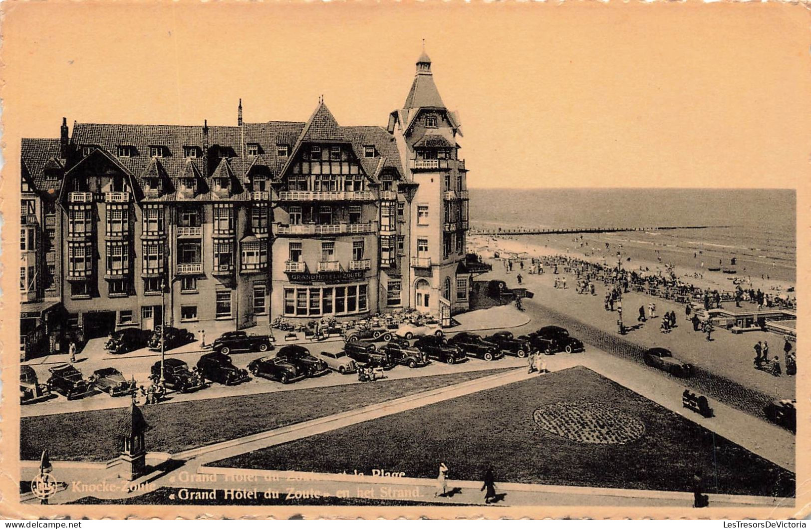 BELGIQUE - Knocke Zoute - Grand Hôtel Du Zoute Et La Plage - Carte Postale Ancienne - Knokke