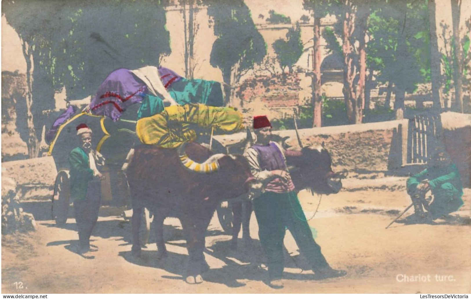 TURQUIE - Des Paysans Transportant Des Marchandises Sur Un Chariot - Colorisé - Carte Postale Ancienne - Turkey