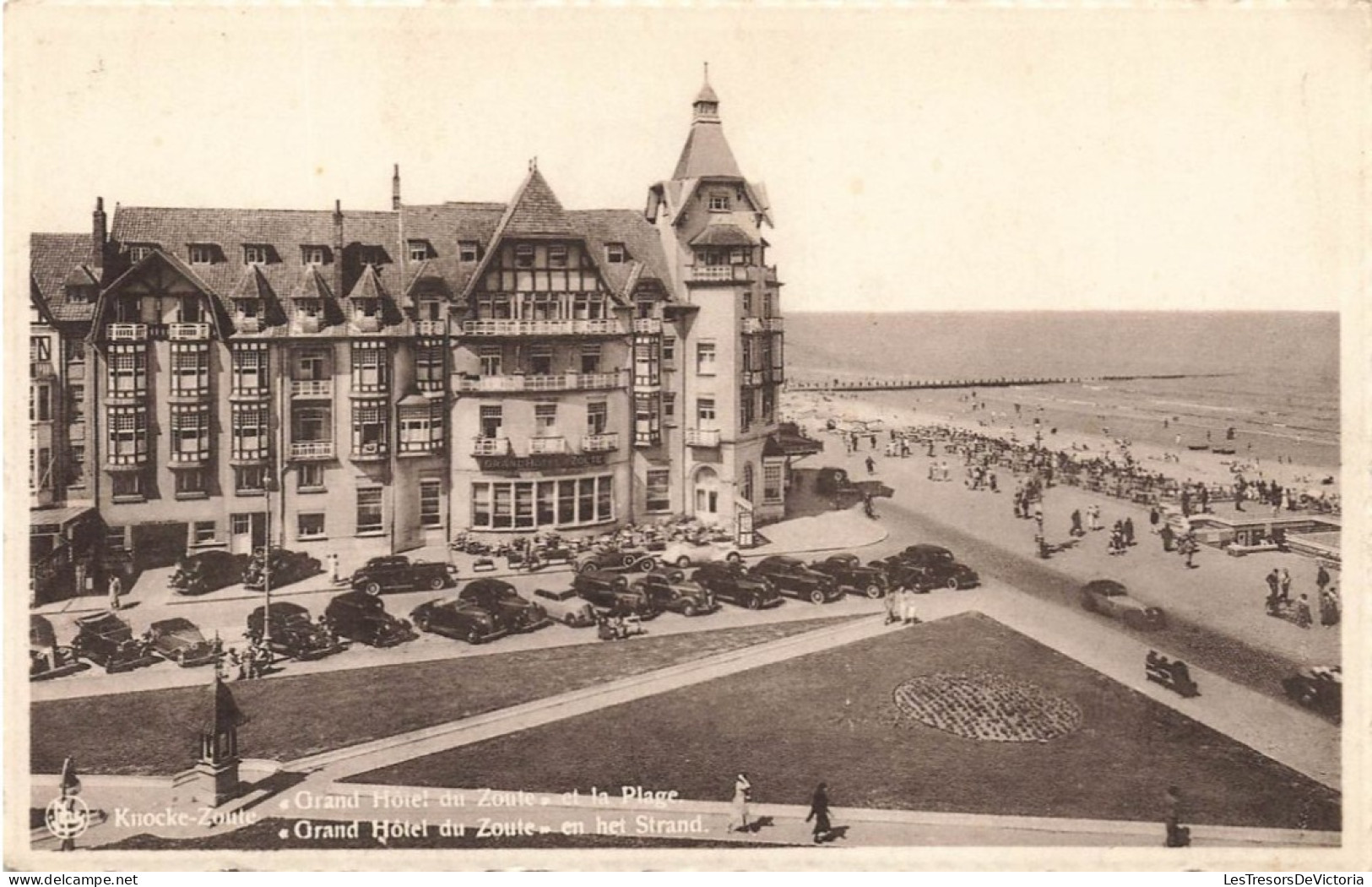BELGIQUE - Knocke Zoute - Grand Hôtel Du Zoute - Plage - Carte Postale Ancienne - Knokke