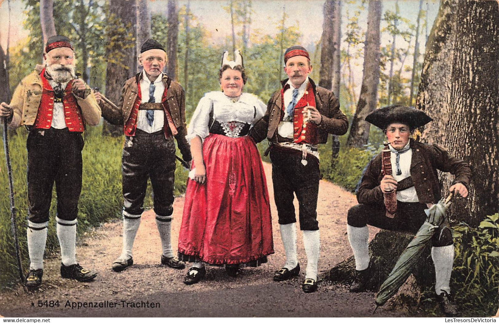 SUISSE - Al Appenzell Rohdes Intérieur - Appenzeller Trachten - Costumes Traditionnels - Carte Postale Ancienne - Appenzell