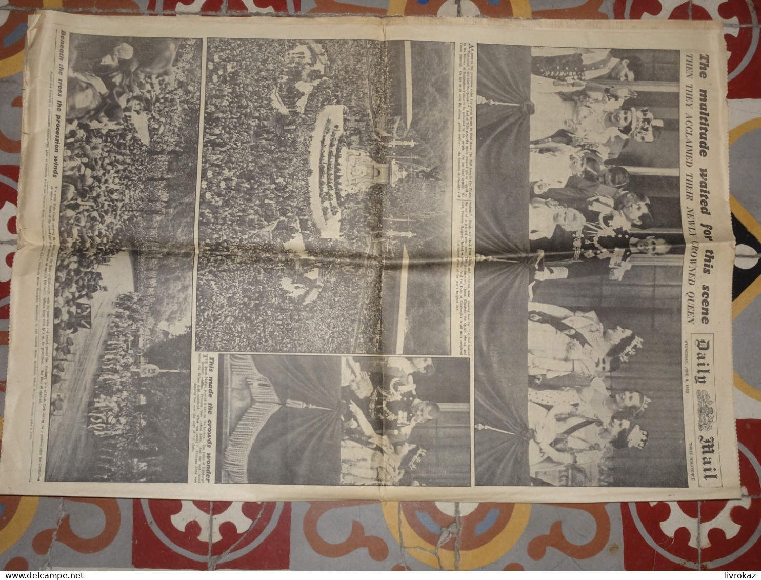 Daily Mail Wednesday June 3 1953, 3 Juin, Queen Elizabeth The Second Is Crowned, Couronnement De La Reine Elisabeth II - Genealogia/ Storie Di Famiglia