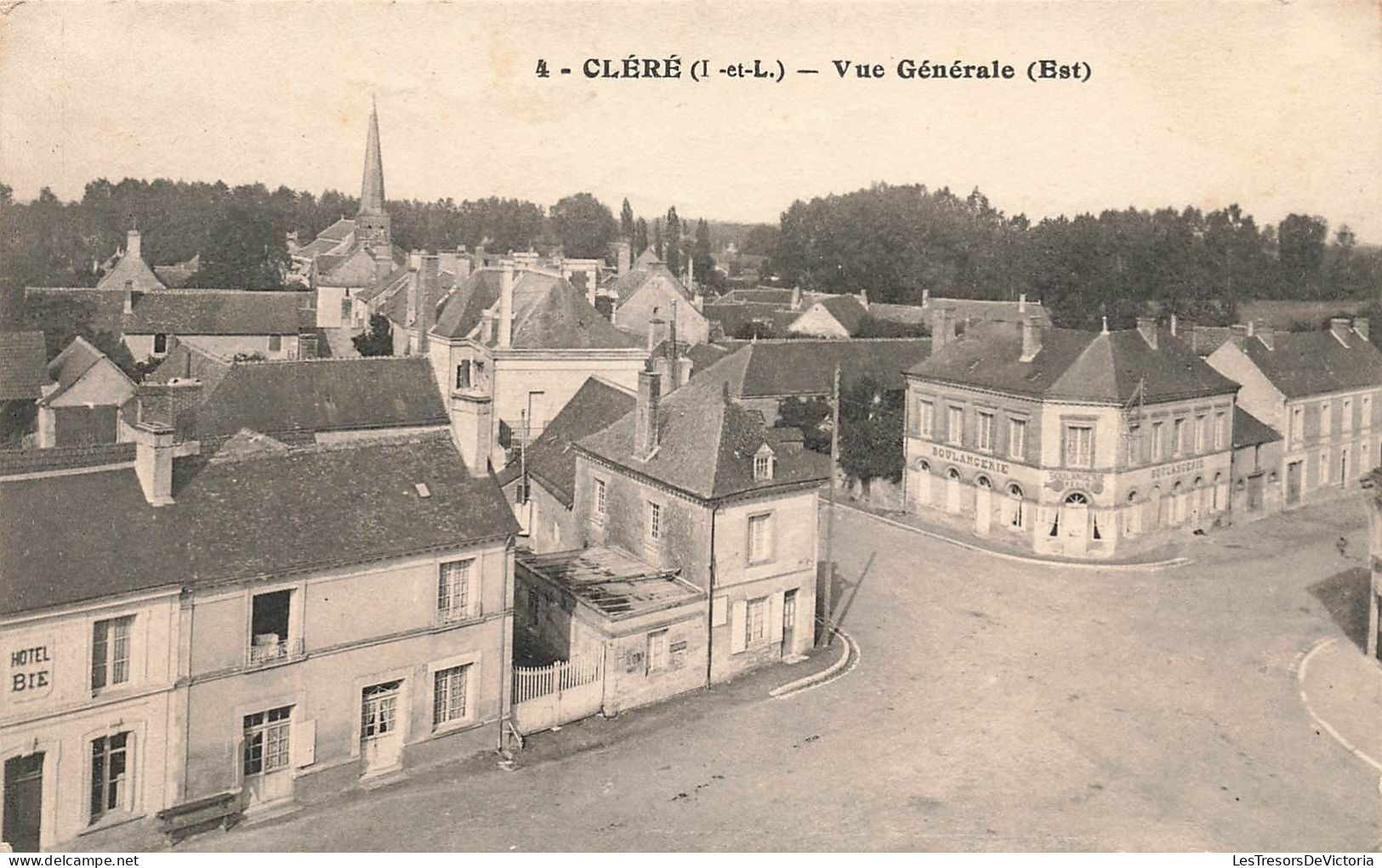 FRANCE - Cléré (I Et L) - Vue Générale (Est) - Boulangerie - Carte Postale Ancienne - Cléré-les-Pins