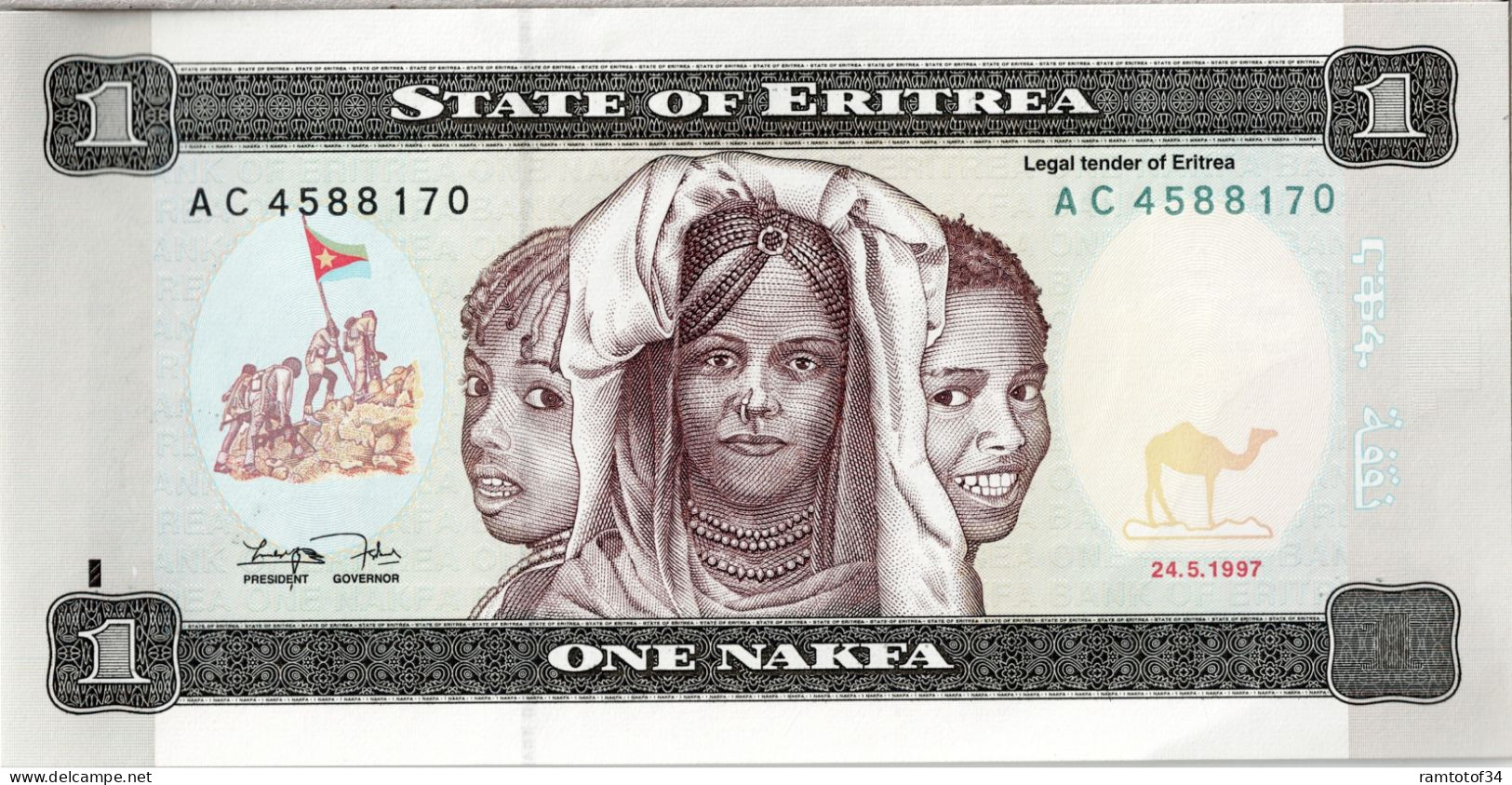 ERYTHREE - 1 Nakfa 1997 UNC - Eritrea