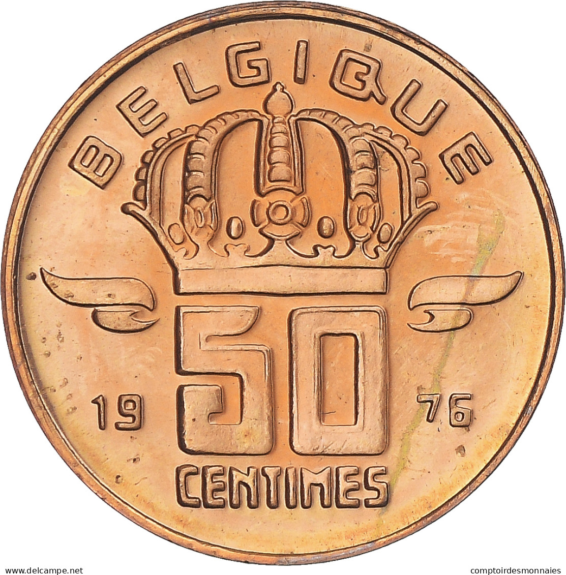 Monnaie, Belgique, Baudouin I, 50 Centimes, 1976, SUP, Bronze, KM:148.1 - 50 Cent