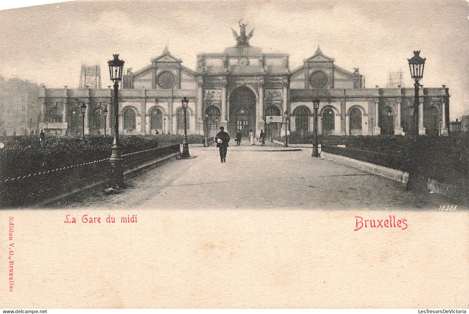 BELGIQUE - Bruxelles - Vue Générale De La Gare Du Midi - Carte Postale Ancienne - Transport (rail) - Stations