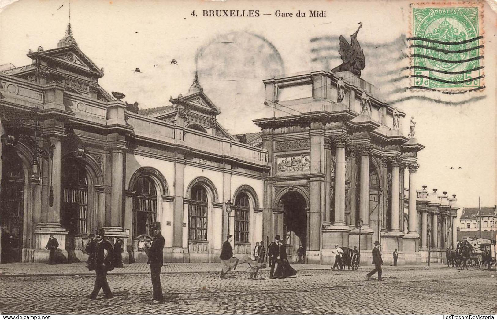 BELGIQUE - Bruxelles - Vue Générale De La Gare Du Midi - Carte Postale Ancienne - Monumenten, Gebouwen