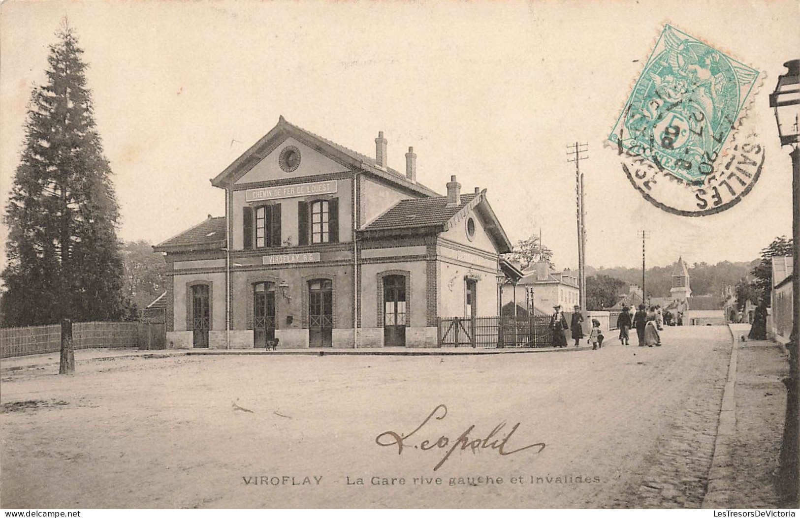 FRANCE - Viroflay - La Gare Rive Gauche Et Invalides - Chemin De Fer De L'Ouest - Dos Non Divisé -Carte Postale Ancienne - Viroflay