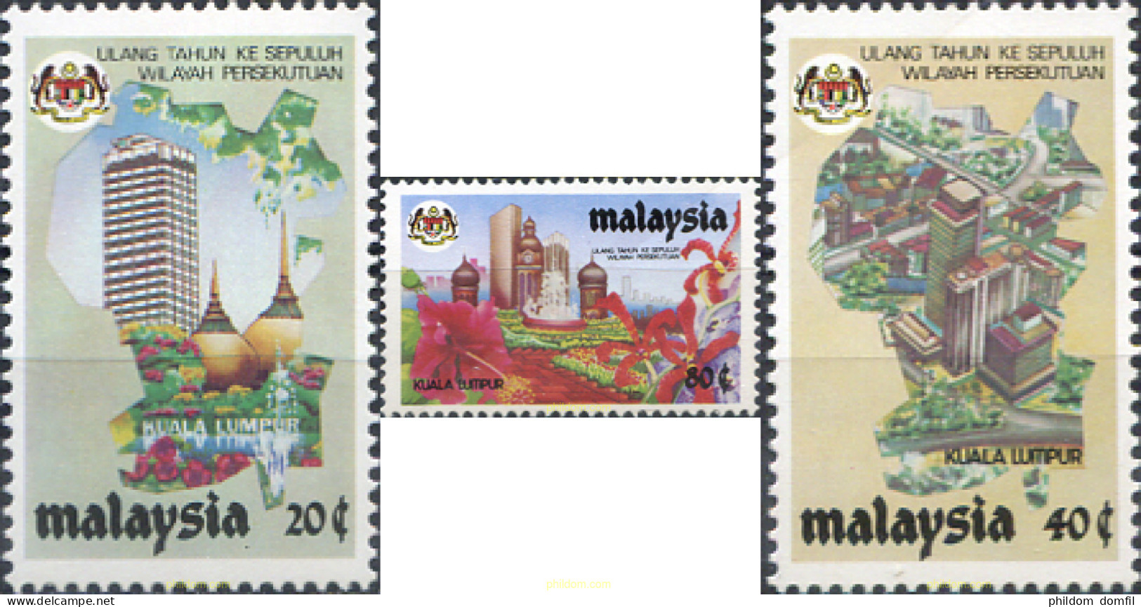 340109 MNH MALASIA 1984 KUALA LAMPUR - CAPITAL - Malaysia (1964-...)