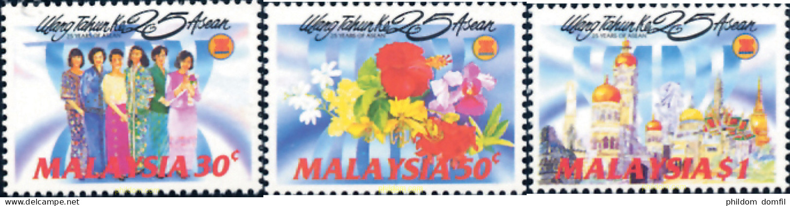 174533 MNH MALASIA 1992 25 ANIVERSARIO DE LA ASEAN - Malaysia (1964-...)