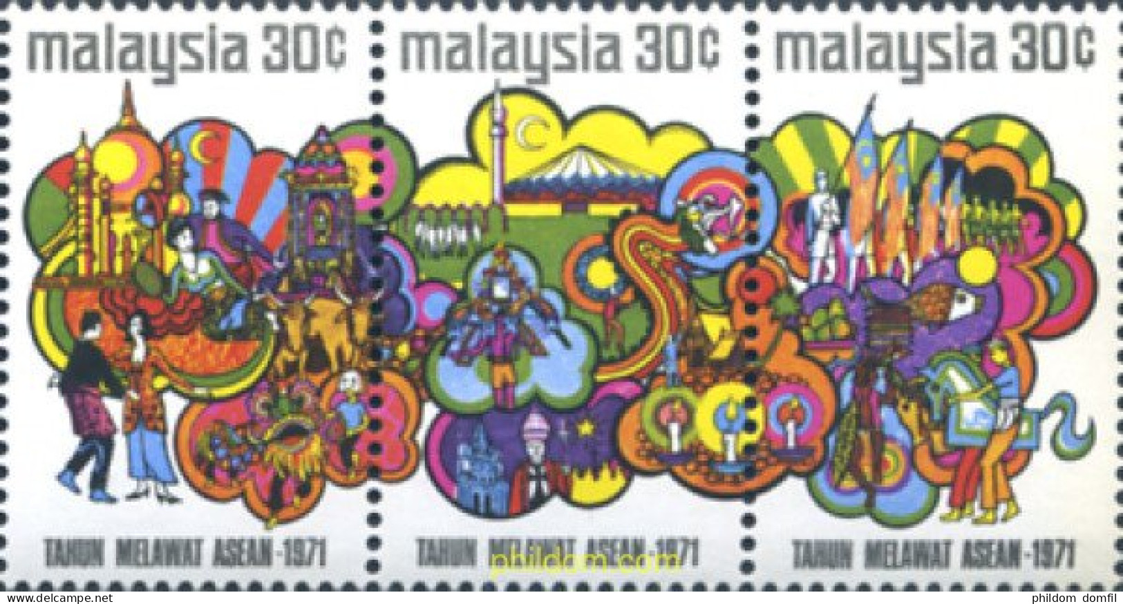 244332 MNH MALASIA 1971 ASOCIACION DE NACIONES ASIATICAS DEL SUR ESTE - Malaysia (1964-...)