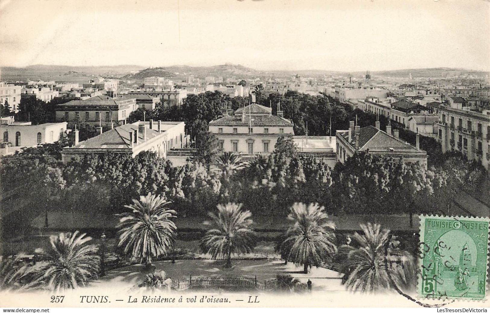 TUNISIE - Tunis - La Résidence à Vol D'oiseau - Carte Postale Ancienne - Tunesien