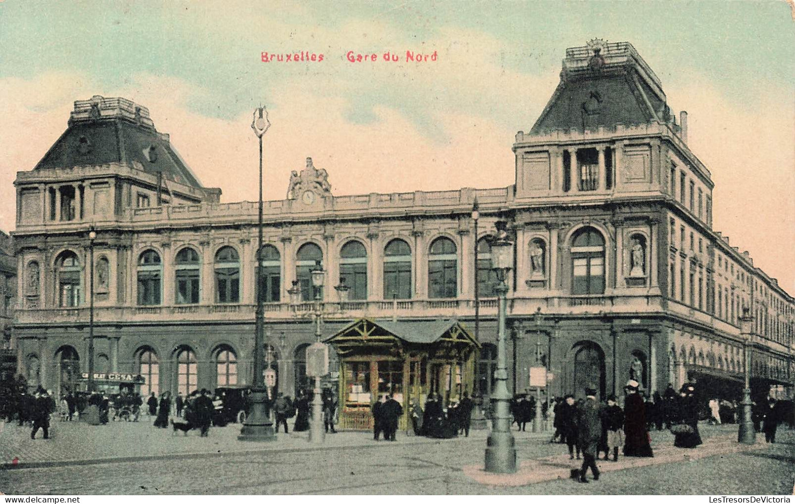 BELGIQUE - Bruxelles - Vue Générale De La Gare Du Nord - Colorisé - Carte Postale Ancienne - Ferrovie, Stazioni