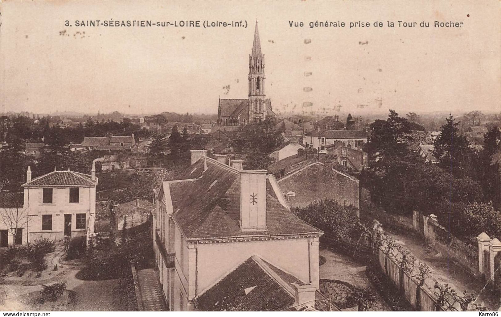 St Sébastien Sur Loire * Vue Générale Du Village Prise De La Tour Du Rocher - Saint-Sébastien-sur-Loire