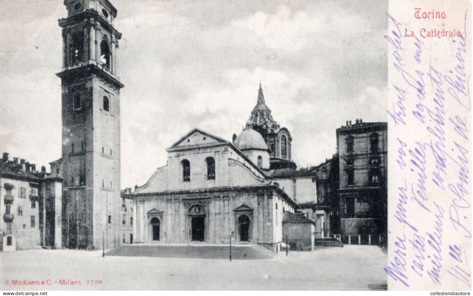 TORINO - LA CATTEDRALE - CARTOLINA FP SPEDITA NEL 1901 - Kerken