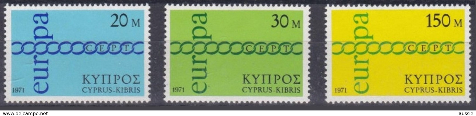 Cept Europa 1971 Chypre Cyprus Zypern  Yvertnr. 351-353 *** MNH Cote 4,50 Euro - 1971