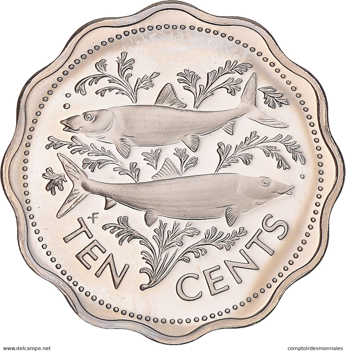 Monnaie, Bahamas, Elizabeth II, 10 Cents, 1974, Franklin Mint, U.S.A., FDC - Bahama's
