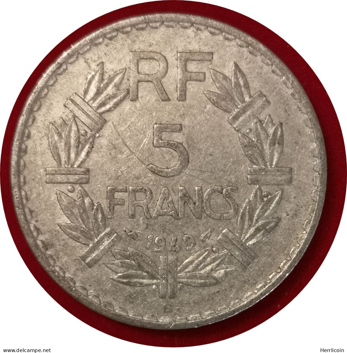 Monnaie France - 1949 B - 5 Francs Lavrillier Aluminium - 2 Francs