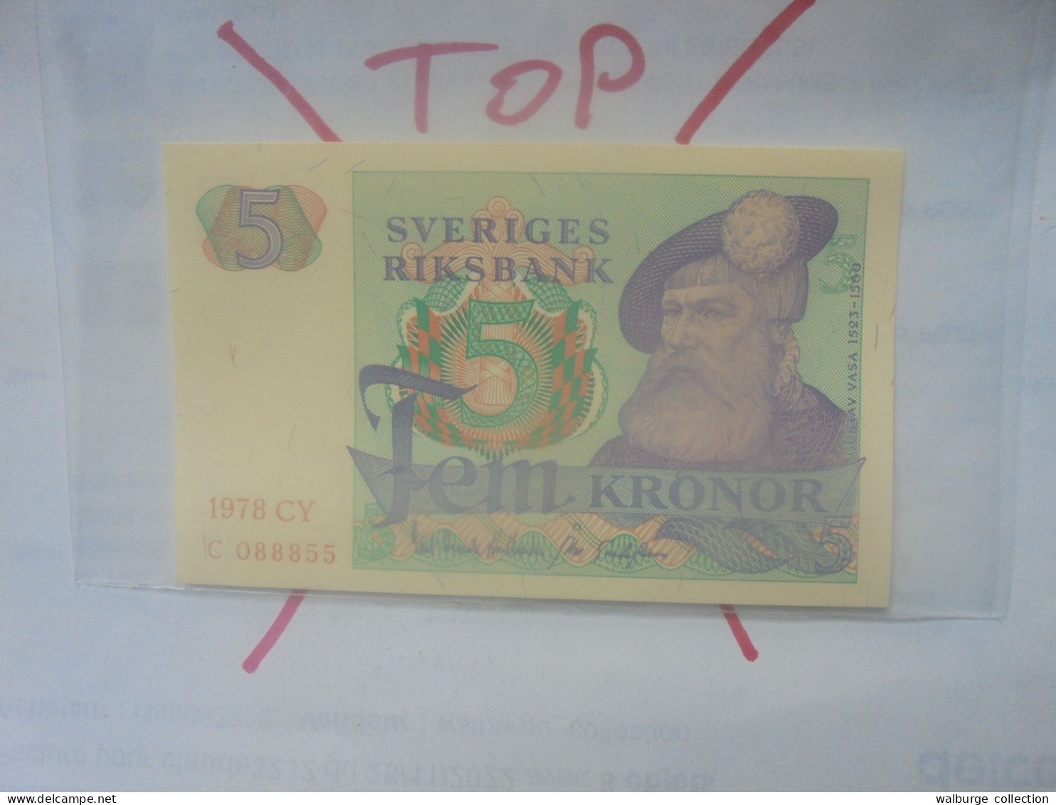 SUEDE 5 KRONOR 1978 Neuf (B.31) - Sweden