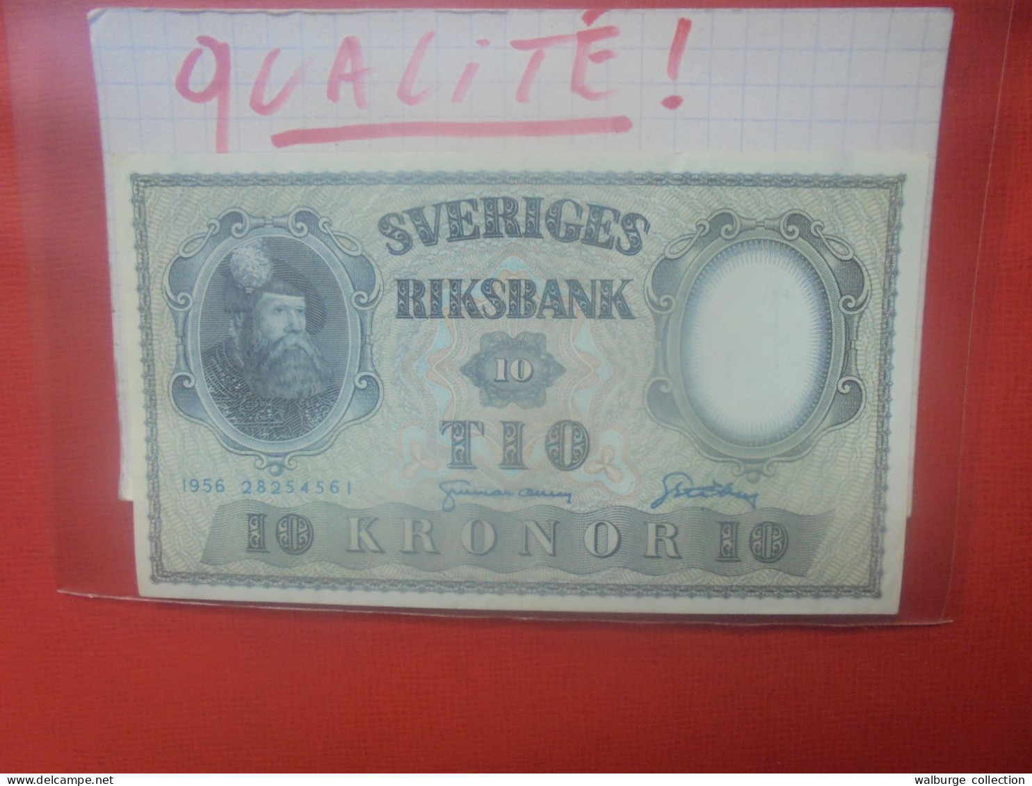 SUEDE 10 KRONOR 1956 Peu Circuler Belle Qualité (B.31) - Suède