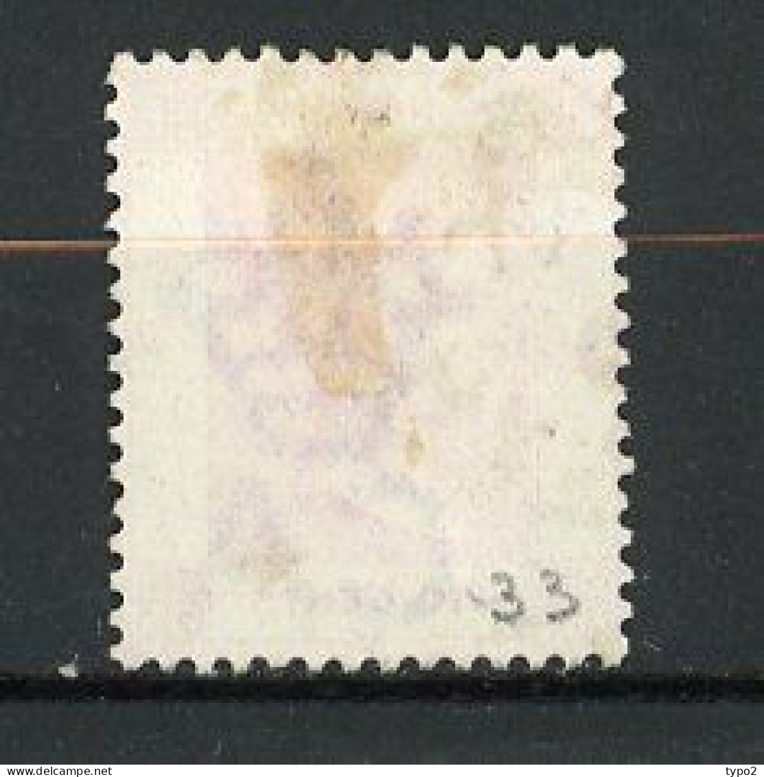 H-K  Yv. N° 33 ; SG N° 33 Fil CA (o)  2c Rose Carminé  Victoria  Cote  1 Euro BE   2 Scans - Gebraucht