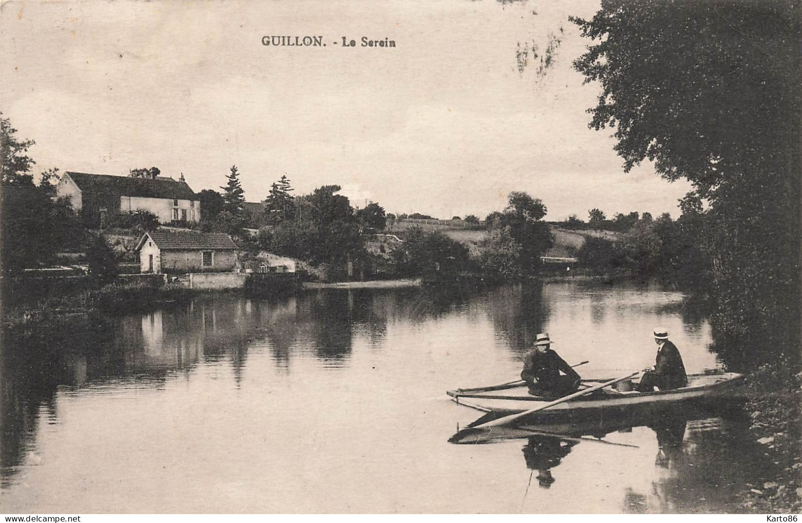 Guillon * Vue Sur La Rivière Serein * Bateau Barque - Guillon