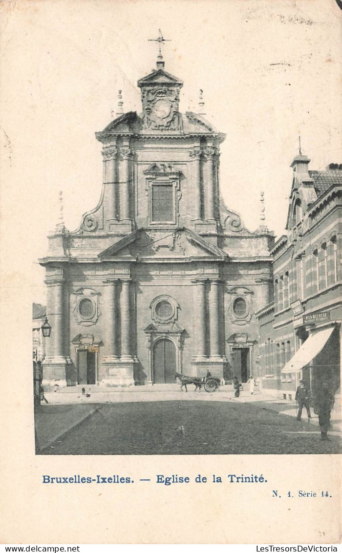BELGIQUE - Bruxelles - Ixelles - Vue Sur La Façade De L'église De La Trinité - Carte Postale Ancienne - Ixelles - Elsene