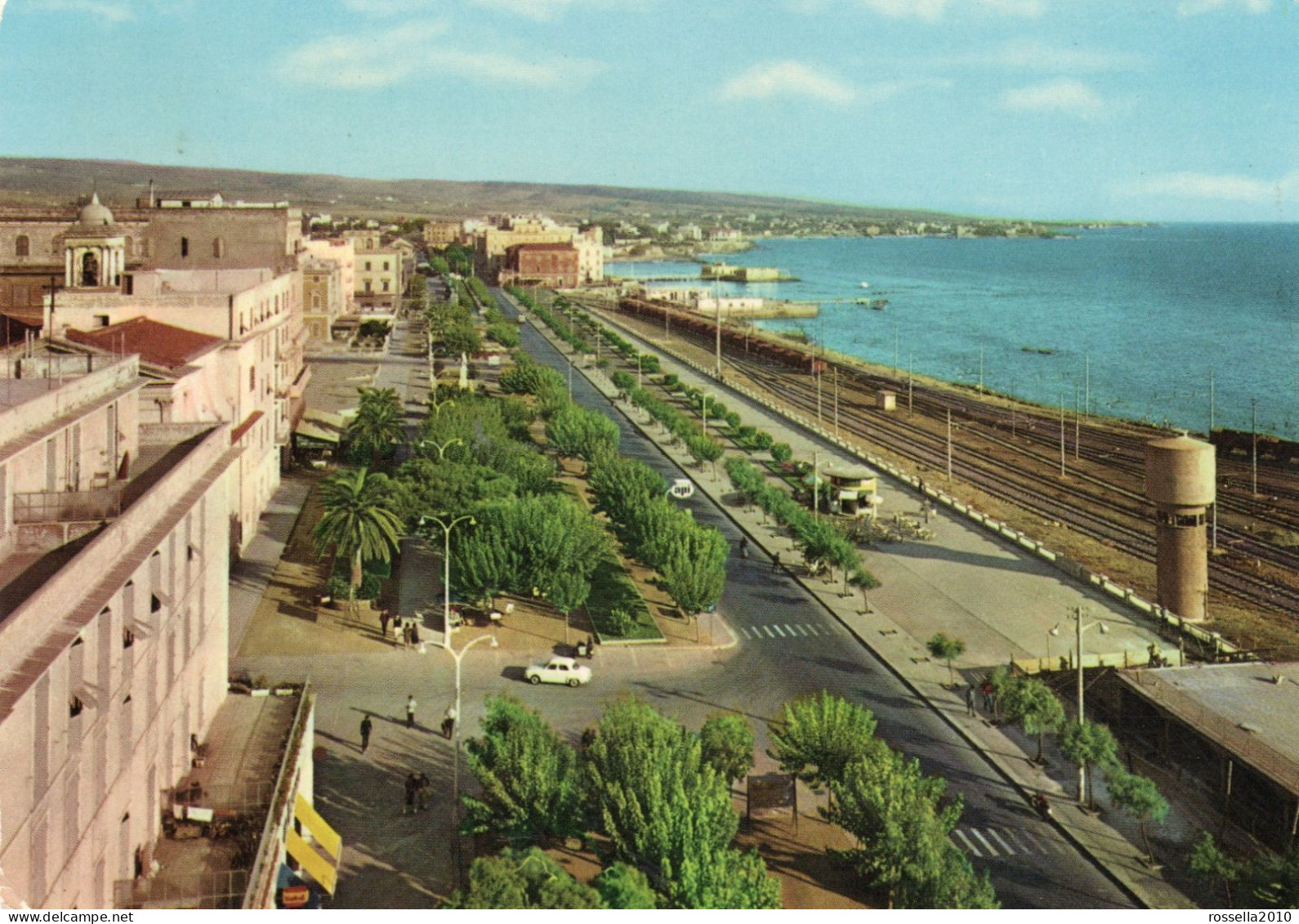 CARTOLINA AUTOMOBILI ITALIA 1962 ROMA CIVITAVECCHIA VIALE GARIBALDI ITALY POSTCARD ITALIEN ANSICHTSKARTEN - Civitavecchia