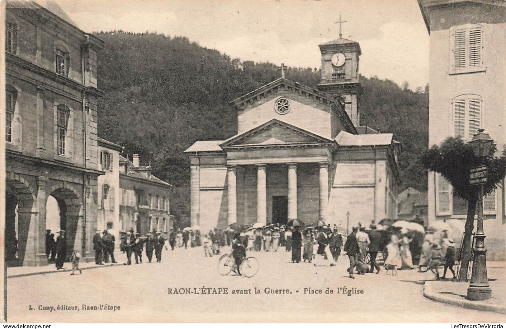 FRANCE - Raon L'Estape Avant La Guerre - Place De L'Eglise - Animé - Carte Postale Ancienne - Raon L'Etape