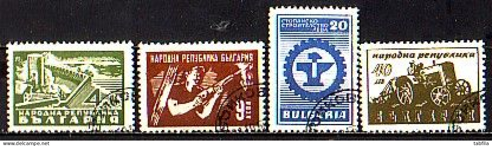 BULGARIA - 1947 - Activites Industrialles - Mi 598 / 601 - Used - Usados