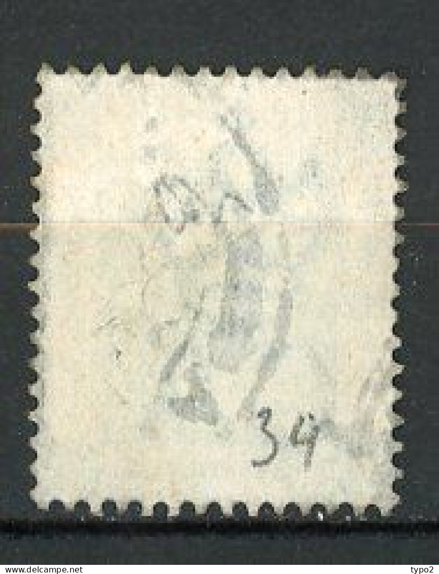 H-K  Yv. N° 34 ; SG N° 56 Fil CA (o)  2c Vert-gris  Victoria  Cote  1 Euro BE   2 Scans - Used Stamps