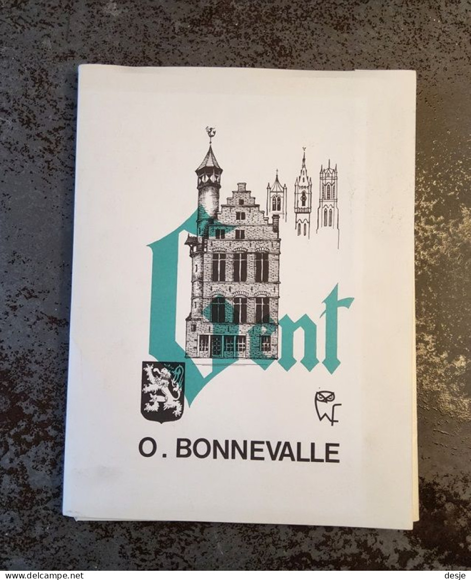 Tekeningen Gent Door Oscar Bonnevalle, Map Met 35 Platen, 1987, Oost-Vlaanderen - Aquarelles