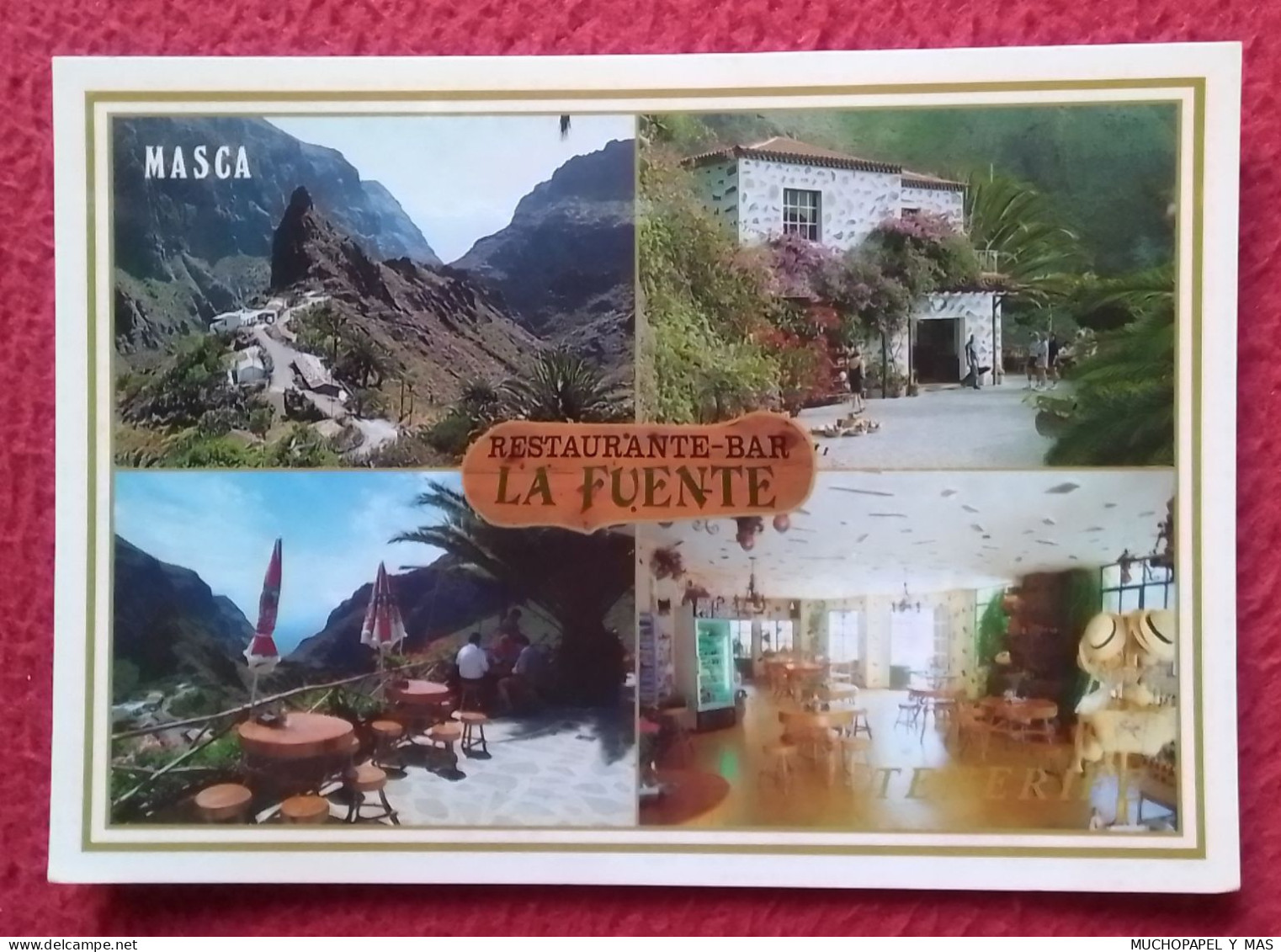 POSTAL POST CARD RESTAURANTE BAR LA FUENTE MIRADOR MASCA TENERIFE ISLAS CANARIAS SPAIN VISTAS..VUES. SPANIEN..ESPAGNE... - Hotels & Restaurants