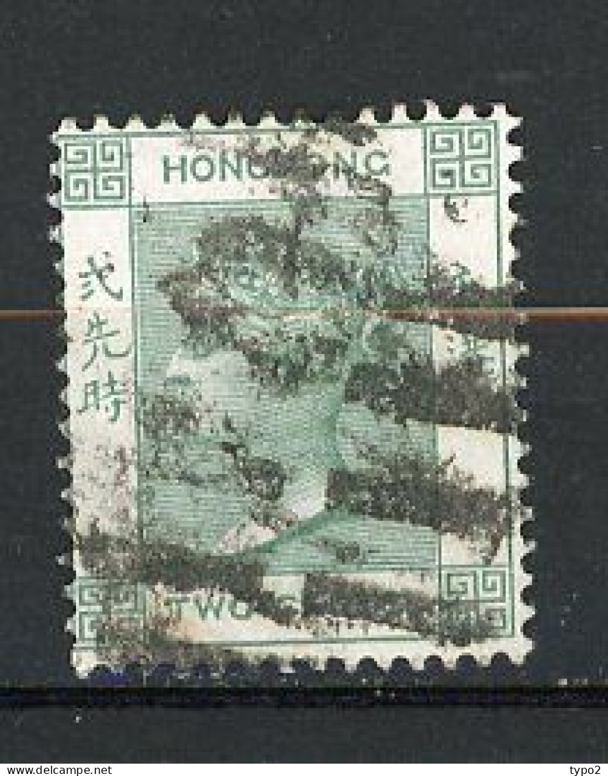 H-K  Yv. N° 34 ; SG N° 56 Fil CA (o)  2c Vert-gris  Victoria  Cote  1 Euro BE   2 Scans - Used Stamps