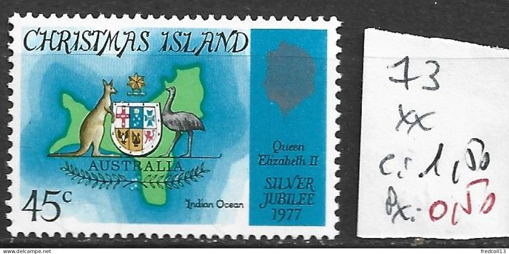 CHRISTMAS 73 ** Côte 1.50 € - Christmas Island