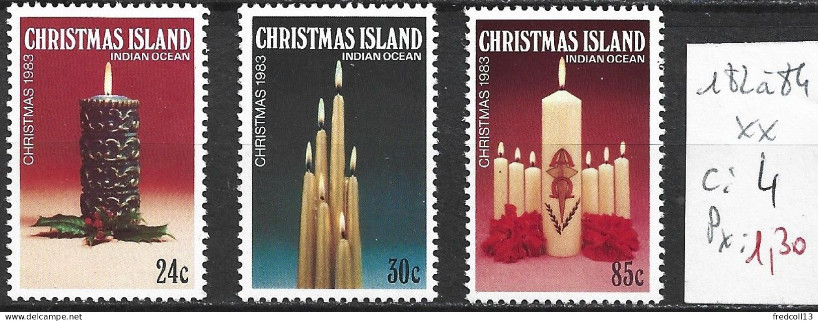 CHRISTMAS 182 à 84 ** Côte 4 € - Christmas Island