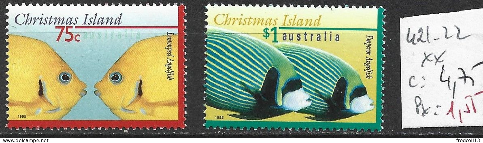 CHRISTMAS 421-22 ** Côte 4.75 € - Christmas Island