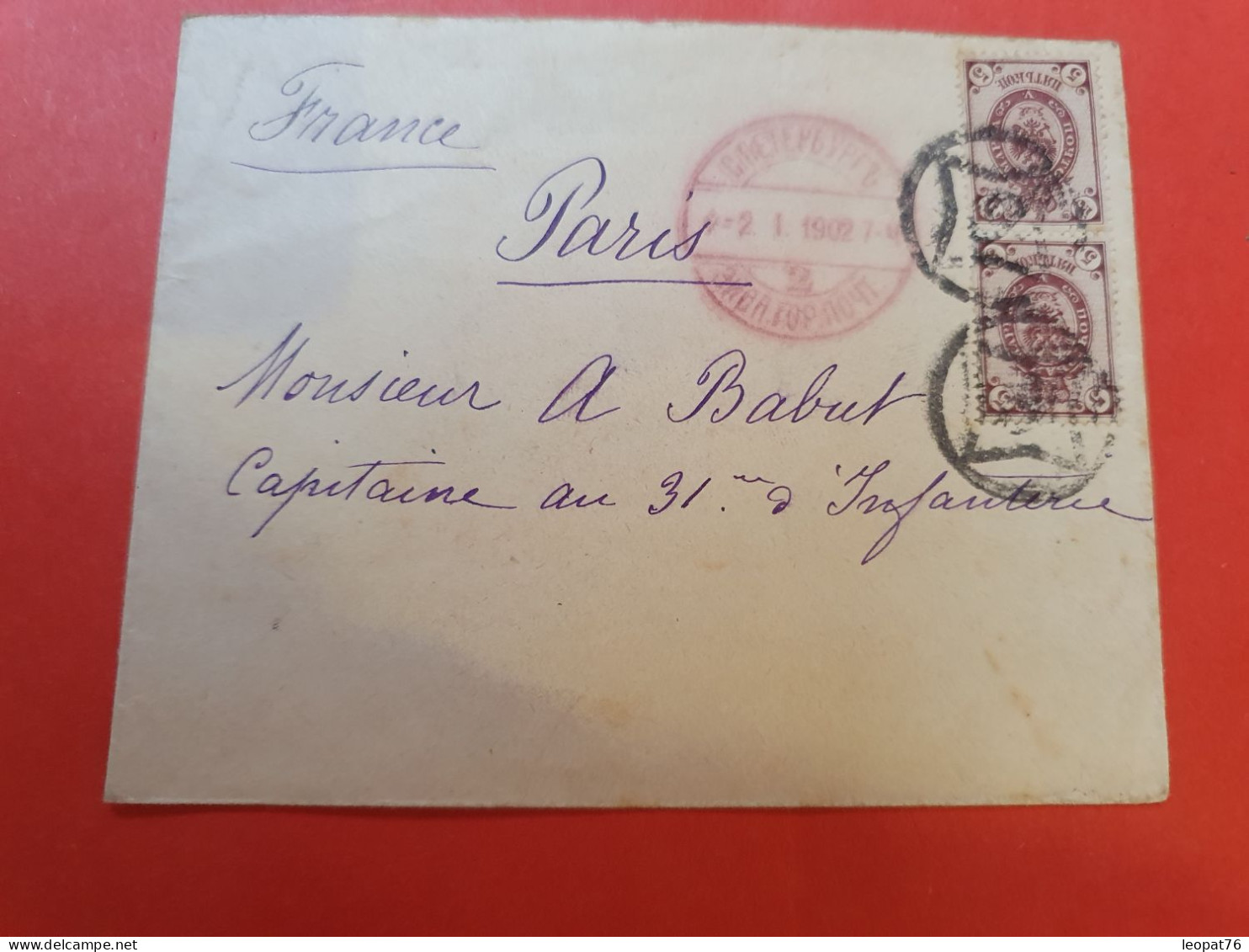 Russie - Enveloppe Pour La France En 1902 - D 265 - Cartas & Documentos