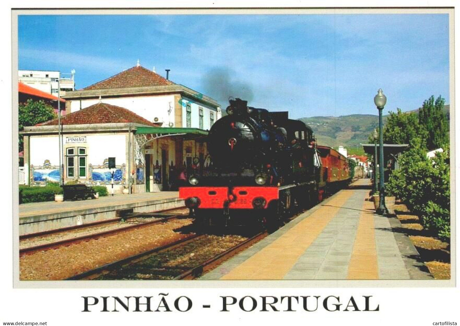 PINHÃO, Alijó - Estação De Caminhos De Ferro Com Comboio, Train Station   ( 2 Scans ) - Vila Real