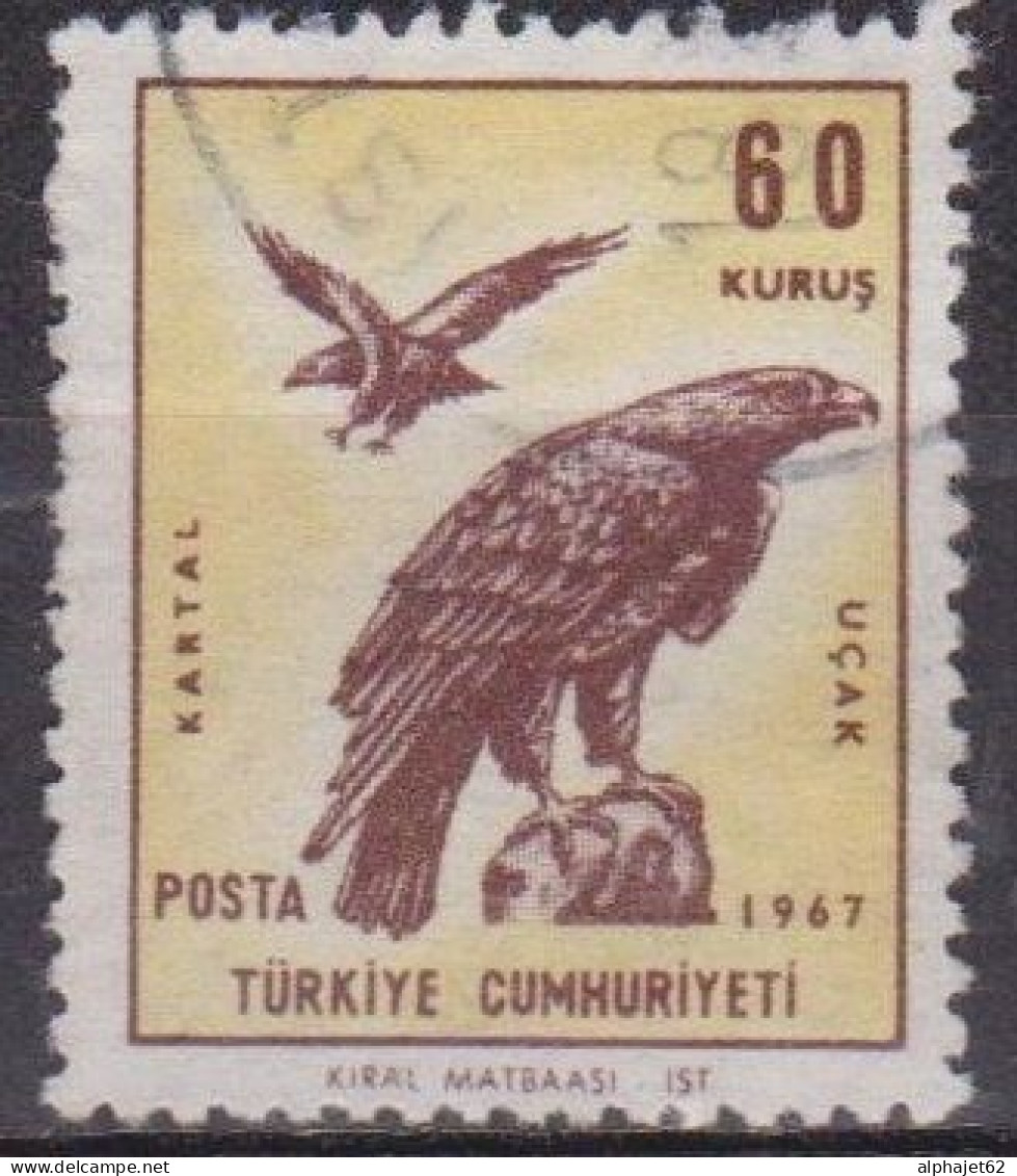 Faune, Oiseaux - TURQUIE - Rapace - Faucon Crécerelle - N° 47 - 1967 - Luftpost