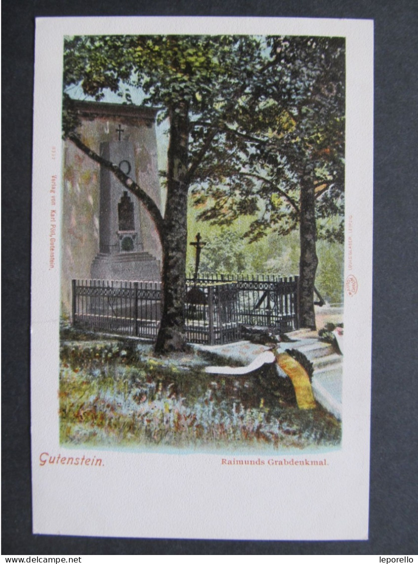 AK Gutenstein NÖ WB Ca. 1900 Raimunds Grabdenkmal // D*57528 - Gutenstein