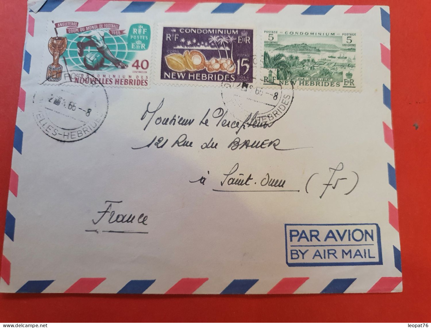 Nouvelle Hébrides - Enveloppe De Port Vila Pour La France En 1966 - D 268 - Storia Postale