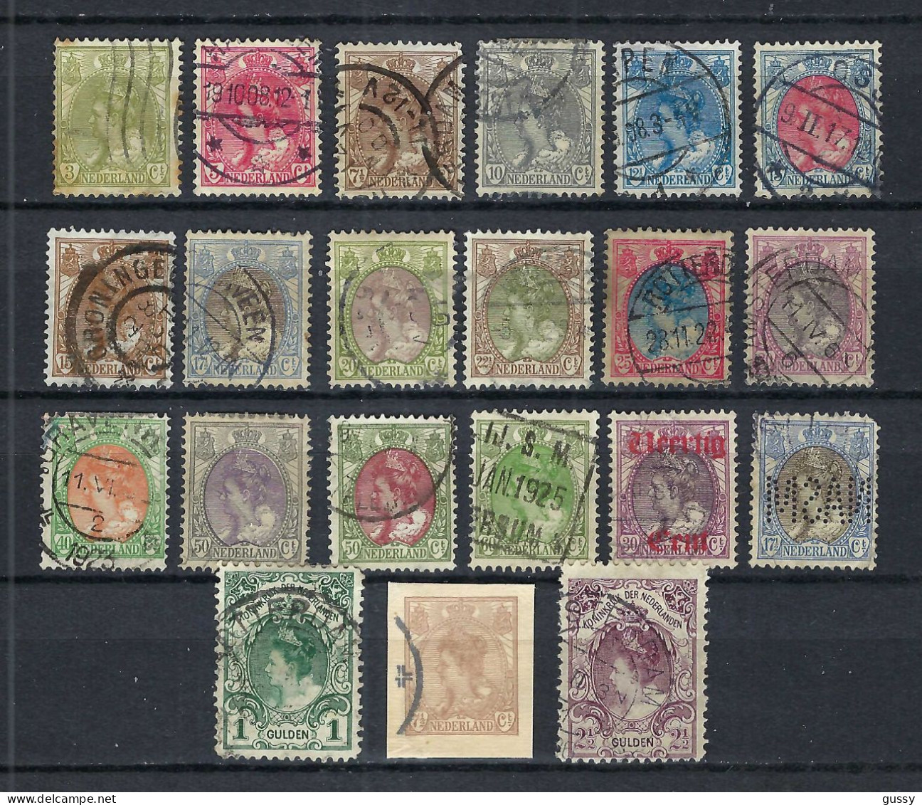 PAYS BAS Ca.1898-1923: Lot D' Obl. CAD - Usados