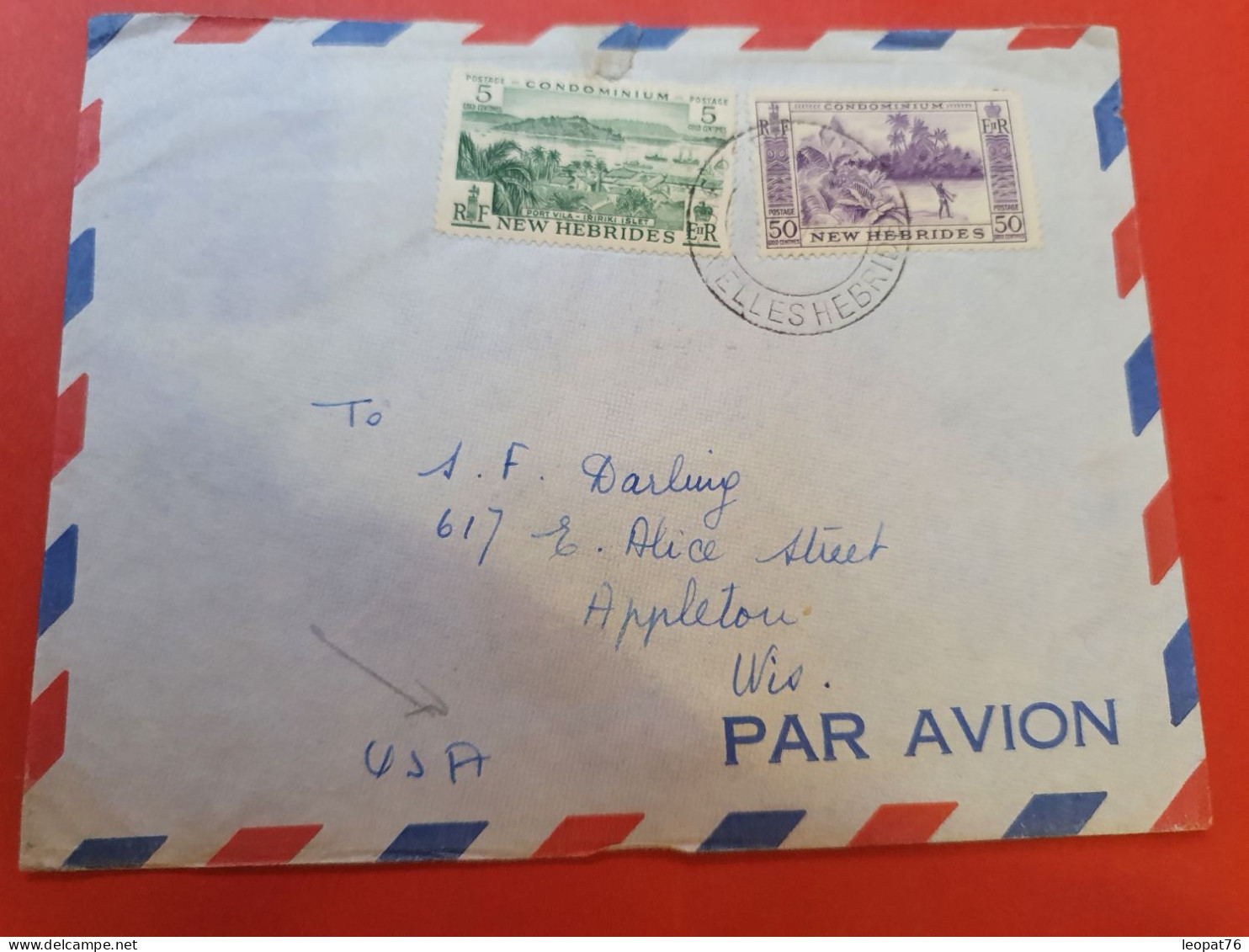 Nouvelle Hébrides - Enveloppe De Port Vila Pour Les USA En 1975 - D 270 - Cartas & Documentos