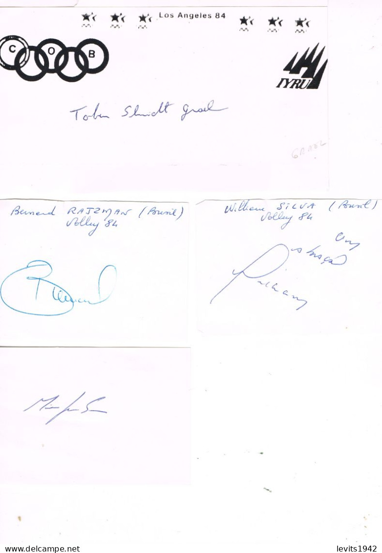 JEUX OLYMPIQUES - AUTOGRAPHES DE MEDAILLES OLYMPIQUES - CONCURRENTS DU BRESIL - - Autogramme