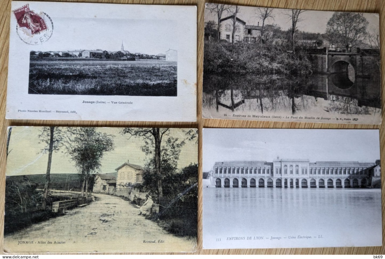 Jonage Le Pont Du Moulin Meyzieux, Vue Générale, Allée Des Acacias CP Toilée Brillante - Otros & Sin Clasificación