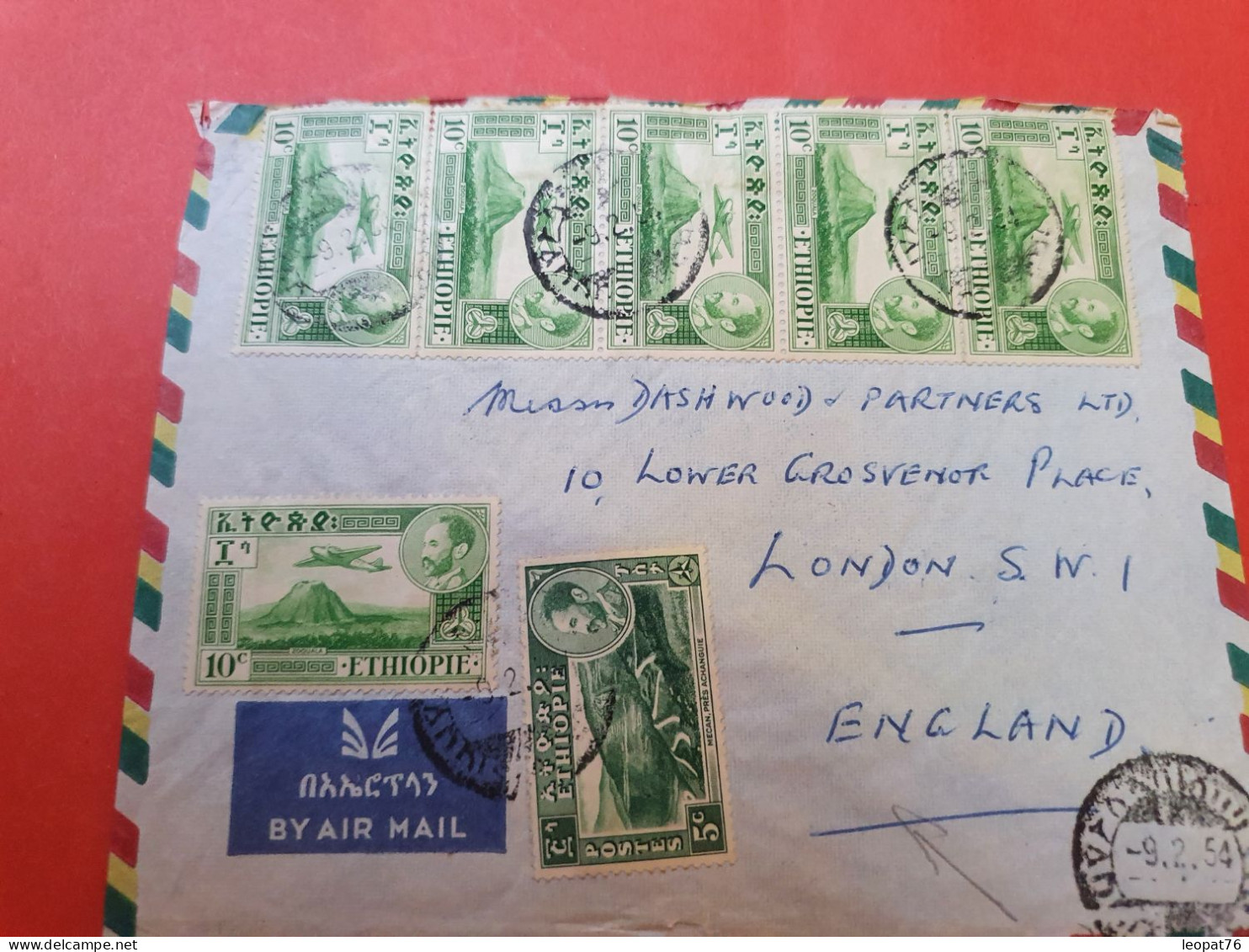 Ethiopie - Enveloppe Pour Londres En 1954 - D 272 - Ethiopië